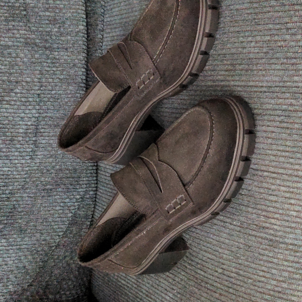ASOS Chunky Heeled Loafers size 12